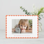 モダンハートフレームあいさつカラーフォトフレーム シーズンカード (スタンド正面)