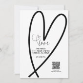 モダンハートブラック&ホワイトミニマル結婚ズ (裏面)