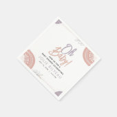 モダンハートミニマルボホベイビーシャワー スタンダードカクテルナプキン (角)