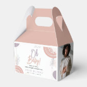 モダンハートミニマルボホベイビーシャワー フェイバーボックス (正面サイド)