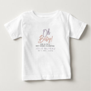 モダンハートミニマルボホベイビーシャワー ベビーTシャツ