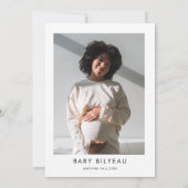 モダンハートミニマルボホベイビーシャワー 招待状 (裏面)