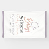 モダンハートミニマルボホベイビーシャワー 横断幕 (横)