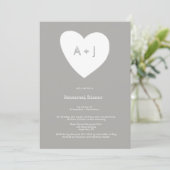 モダンハートリハーサルディナー招待状 招待状 (スタンド正面)