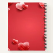 モダンハート付きノートブック ノートブック (裏面)