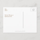 モダンハート保存日:シルバー 案内ポストカード (裏面)