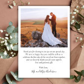 モダンハート写真の結婚サンキューカードのスクリプト サンキューカード