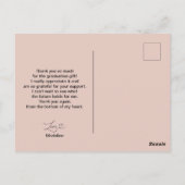 モダンハート卒業サンキューカード ポストカード (裏面)