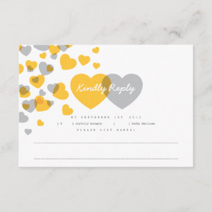 モダンハート応答カード 出欠カード