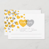 モダンハート応答カード 出欠カード (正面/裏面)