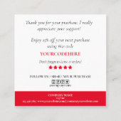 モダンハート感謝していyou スクエア名刺 (裏面)