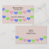 モダンハート文字列デザイン 名刺 (正面/裏面)