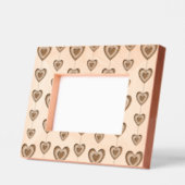 モダンハート文字列パターン レーザー彫刻フレーム (左)