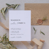 モダンハート書の白黒結婚の 招待状