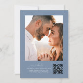 モダンハート書写真QRコード招待状 招待状 (裏面)