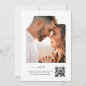 モダンハート書写真QRコード招待状 招待状 (裏面)