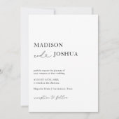 モダンハート書道写真コラージュQRコード 招待状 (正面)