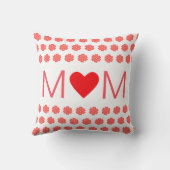 モダンハート母とハートの花 クッション (裏面)