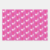 モダンハート混模様ラッピング紙シート ラッピングペーパーシート (正面3)