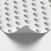 モダンハート白模様の包み紙 ラッピングペーパー (角)