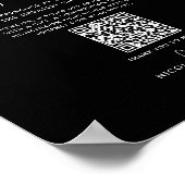 モダンハート白黒結婚ズ・ハネムーン基金 ポスター (角)