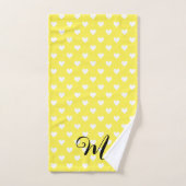 モダンハート白黒 バスタオルセット (ハンドタオル)