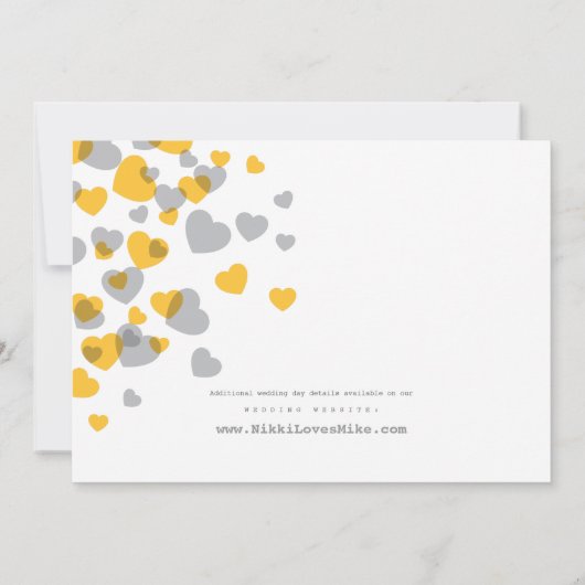 モダンハート結婚式招待状 招待状 (裏面)