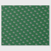モダンハート緑模様包み紙 ラッピングペーパー (フラット)