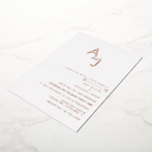 モダンハート線結婚押し箔招待状 箔招待状 (回転した状態)