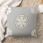モダンハート花オンシルバーダスト クッション (ブランケット)