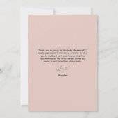 モダンハート赤ちゃんシャワー写真サンキューカード サンキューカード (裏面)