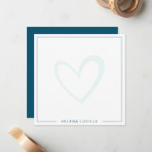 モダンハート透シンプルかしメモカード ノートカード (正面/裏面インサイチュ)