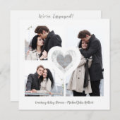 モダンハート3写真婚約ロマンチックなセッション セーブザデート (正面/裏面)