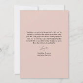 モダンハート3枚のフォトベビーサンキューカード サンキューカード (裏面)