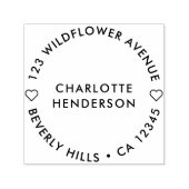 モダンハート |ラウンドシンプル差出人住所 セルフインキングスタンプ (デザイン)