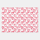 モダンハート ラッピングペーパーシート (正面3)