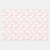 モダンハート ラッピングペーパーシート (正面2)