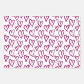 モダンハート ラッピングペーパーシート (正面3)