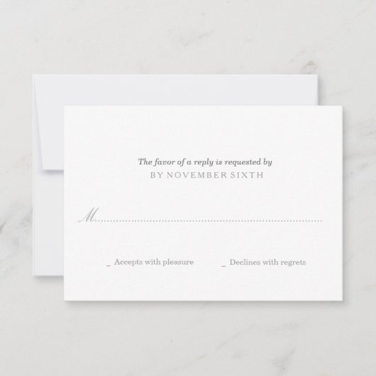 モダンハート+矢印RSVP | 結婚s 出欠カード (正面)