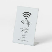 モダンハートBusiness Wifiパスワードのウェルカムサイン 台座サイン (正面)
