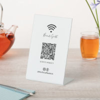 モダンハートWi-Fi QRコード ソーシャルメディアサイン