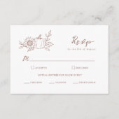 モダンハーベストパンプキン結婚式RSVP エンクロージャーカード (正面)