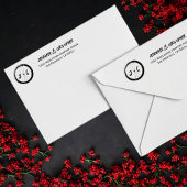 モダンバイバイクもしくは自転車に乗る人結婚差出人住所 セルフインキングスタンプ