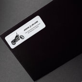 モダンバイバイクもしくは自転車に乗る人結婚差出人住所 ラベル