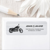 モダンバイバイクもしくは自転車に乗る人結婚差出人住所 ラベル (インサイチュ)