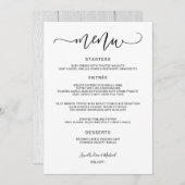 モダンバウンス渦巻形の書道(黒結婚) メニュー (正面/裏面)