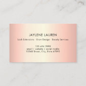 モダンバタフガーリーバラ金ゴールドロイヤリティカード 名刺 (裏面)