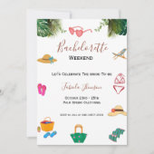 モダンバチェロレッテと週末の日程 招待状 (正面)