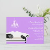 モダンバチェロレッテまたはブライダルシャワー招待状 招待状 (スタンド正面)