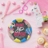 モダンバチェロレッテチョーク絵を描ボードとSIP ペーパープレート (パーティー)